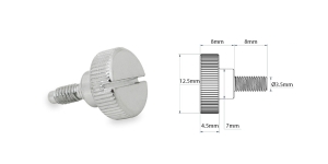 Metalliruuvi tarvikkeiden kiinitykseen (Janome, Juki ym), ø3,5, M3,5 x 8 mm
