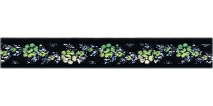  Roosimustri- ja metallikniidiga kaunistuspael 16 mm, Art.16011FC, värv roheline mustal