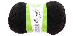 Puuvillane lõng Camilla; Värv 9999 (Must), Madame Tricote