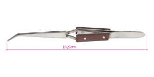 Self-locking Curved Tip Tweezers, 16,5cm PK1819, TC3
