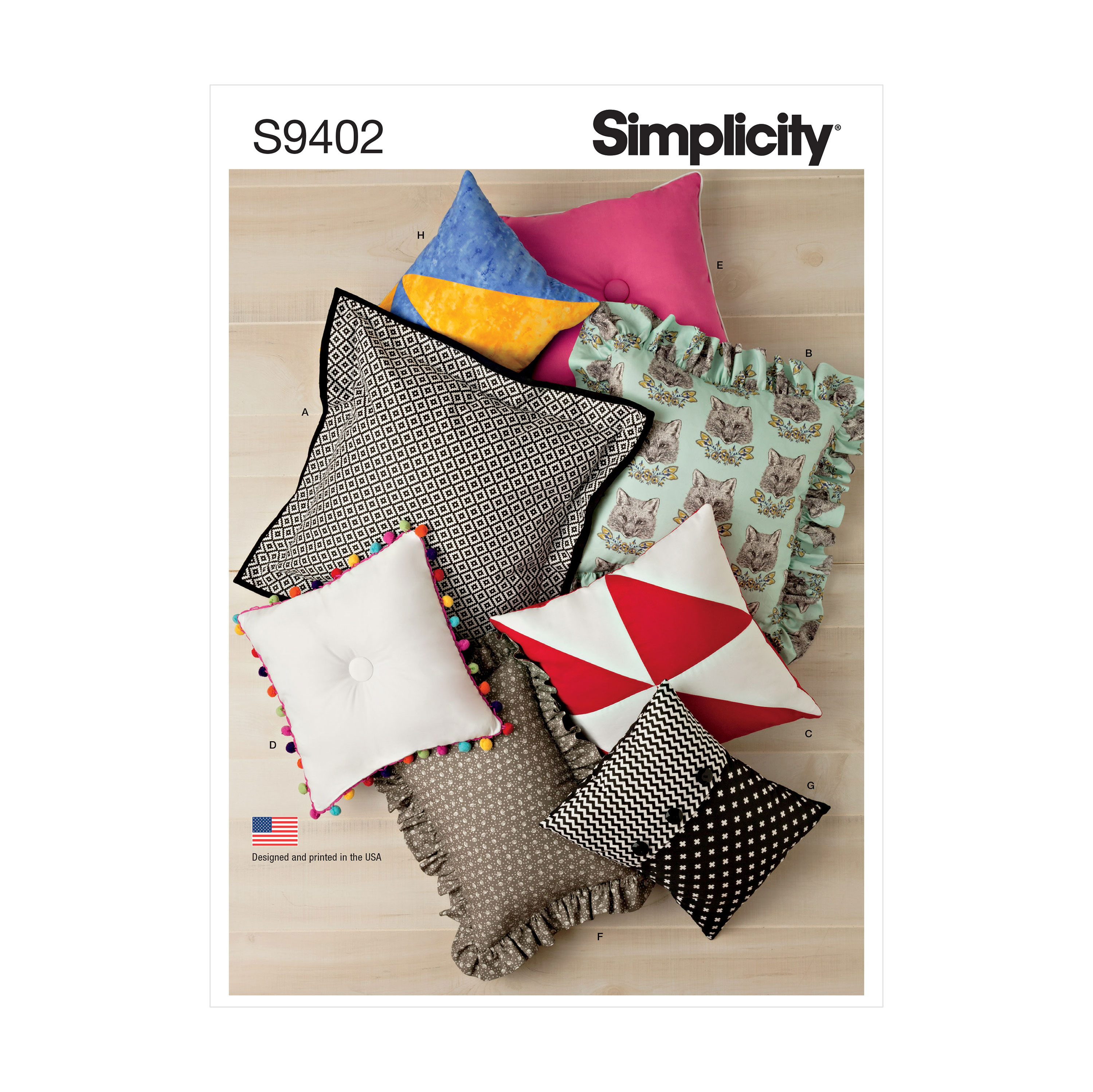 Швейные выкройки Simplicity S9402 Easy Pillows | Выкройки все для дома |  www.KL24.ee