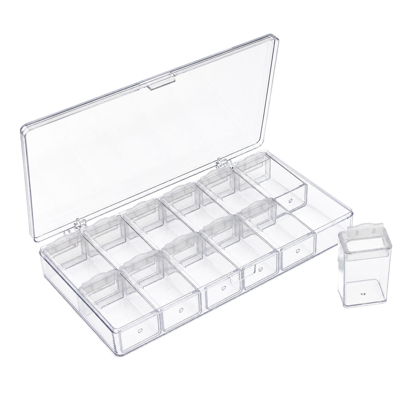 Akrüülplastist läbipaistev säilituskarp, 19,5 x 10,5 x 2,8 cm, sisaldab 12 toosi mõõtudega 5 x 3 x 2 cm, KL5045 Akrüülplastist läbipaistev säilituskarp, 19,5 x 10,5 x 2,8 cm, sisaldab 12 toosi mõõtudega 5 x 3 x 2 cm, KL5045