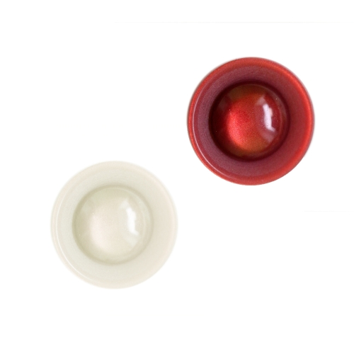 Keskelt ümar, pärlmutter, kannaga plastiknööp, 22mm, 36L