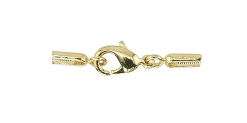 Karabiinhaak otsikutega traadi,helmetrossi kinnitamiseks, 25 mm; kullatud/hõbetatud / Gold/Silver plated E-Z Crimp, Lobster Crimp Jewellery Clasp, 25 mm