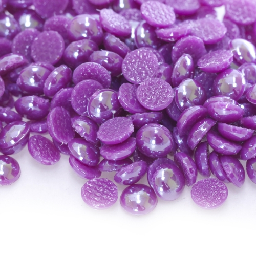 Ümarad lapikud aukudeta, liimitavad plastikhelmed 6mm