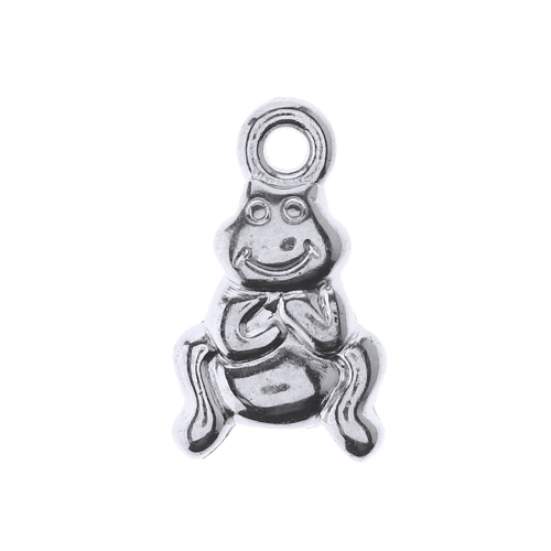 Konna kujuline, metallilaadsest plastikust riputis, aasaga, 20x12x4mm