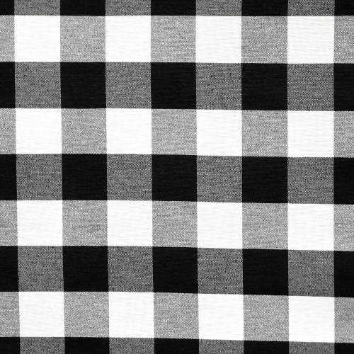 Ruuduline, must- valge puuvillasegu kangas, 140cm, 45399