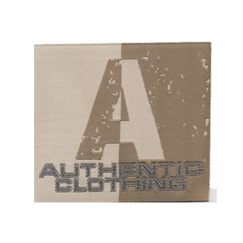 Triigitav aplikatsioon; "Authentic Clothing", 7,5 x 6,8 cm