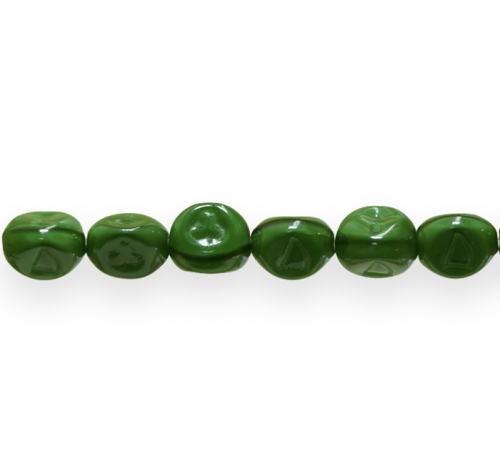 Ümar tahkudega, dekoreeritud klaashelmes 10x8mm 