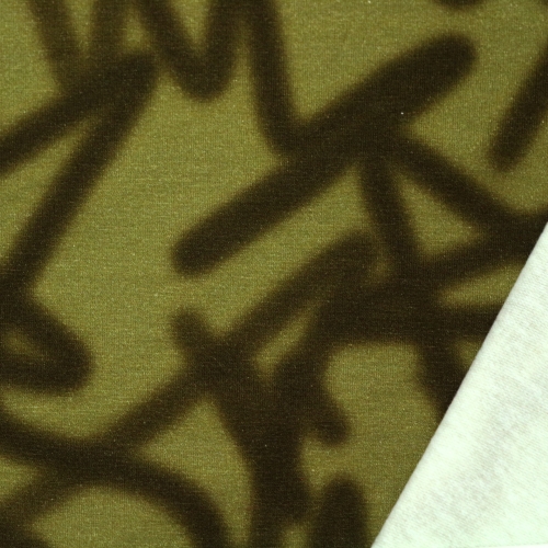 Graffity mustriga, pehme pahupoolega (French Terry) trikotaažkangas, 147,5cm, 211.707