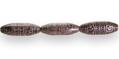 Torujas antiikse reljeefse mustriga plasthelmed 30 x 10mm