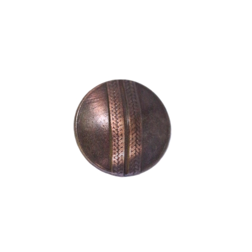 Metallist, punutise mustriga, ümara pinnaga, kannaga nööp, 23mm/36L