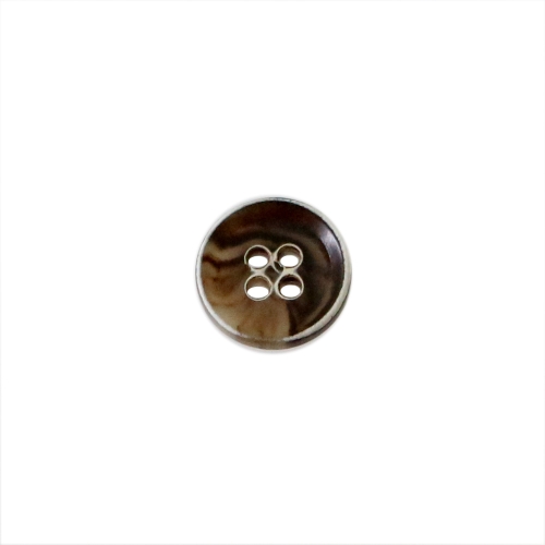 Kirju, kausjas, nelja auguga plastiknööp, 15mm, 24L