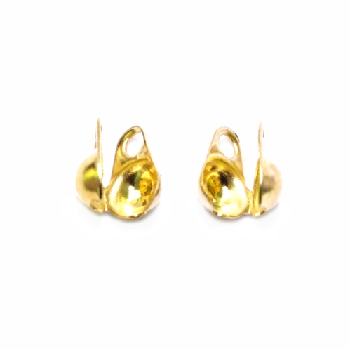 Kalotid küljelt lahtikäivad, kahe kinnitusaasaga; Bead Tips with Loop; 5 x 3mm