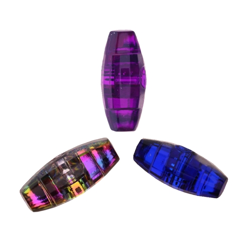 Õmmeldav ovaalne, tahuline, kannaga plastikkristall/nööp 18x9mm