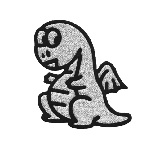 Triigitav aplikatsioon; Häbelik draakon 7,5 x 6 cm
