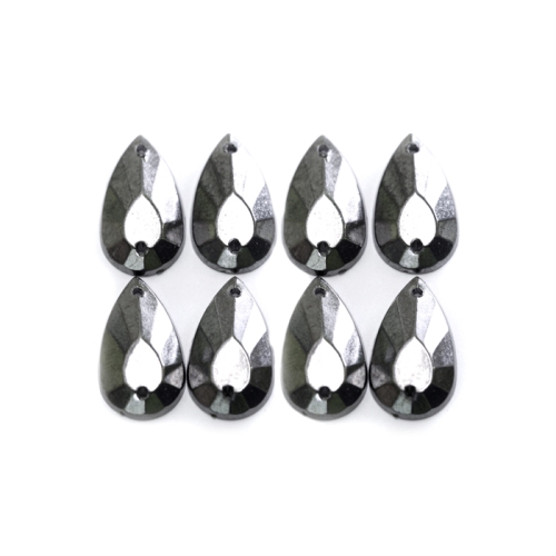 Metallilaadsed, tahulised plastikust dekoratiivkivid 17x10mm, 8tk pakis