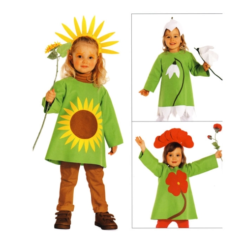 Lillelaps, Kasv 86-116 cm / Hippie / Burda 2394
