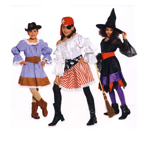 Kantritüdruk, Piraaditar ja Nõid, Kasv 116-148 cm / Cowgirl &amp; Pirate &amp; Witch / Burda 2400