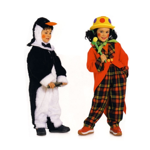 Kloun ja Pingviin, Kasv 98-128 cm / Clown &amp; Penguin / Burda 2414