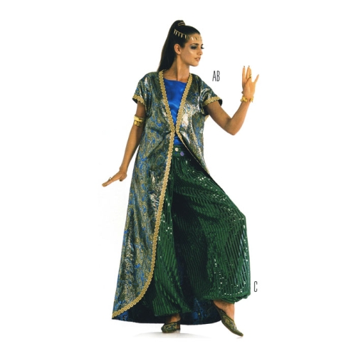 Araabia ööd, Lõiked suurustele (Eur Sizes) 38-50 / Arabian Nights / Burda 2489