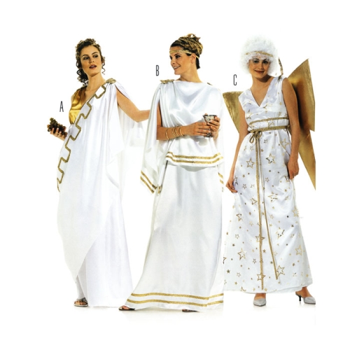 Kreeka tüdruk ja Ingel, Lõiked suurustele (Eur Sizes) 40-56 / Greek Girl &amp; Angel / Burda 2444