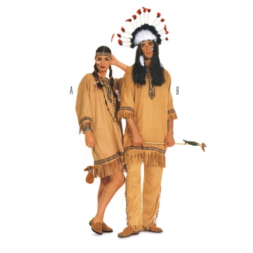 Indiaanlased, Lõiked suurustele (Eur Sizes) 38-48 / Indian / Burda 5815