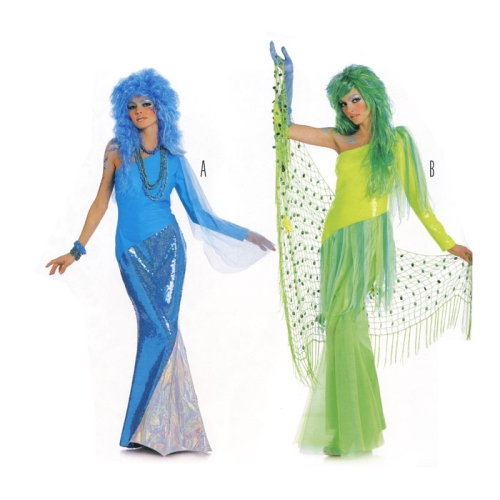 Vetehaldjas, Lõiked suurustele (Eur Sizes) 36-48 / Water Sprite / Burda 2411