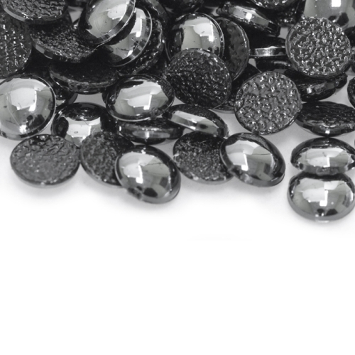 Ümarad lapikud aukudeta, liimitavad plastikhelmed 8mm