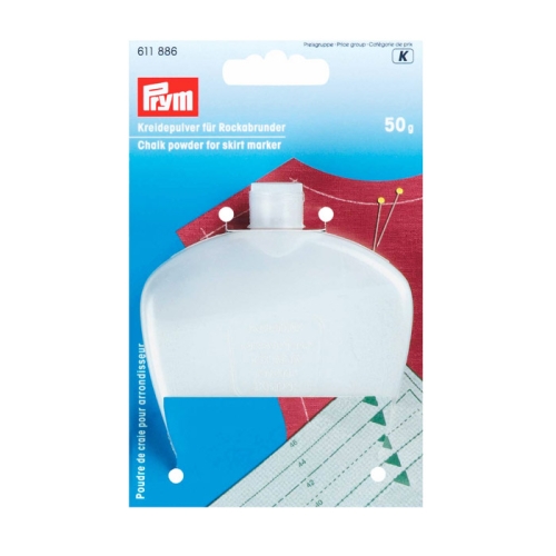 Kriidipulber, White Chalk Powder Refill for Hem M &amp; Chako Roller, Prym 611 886