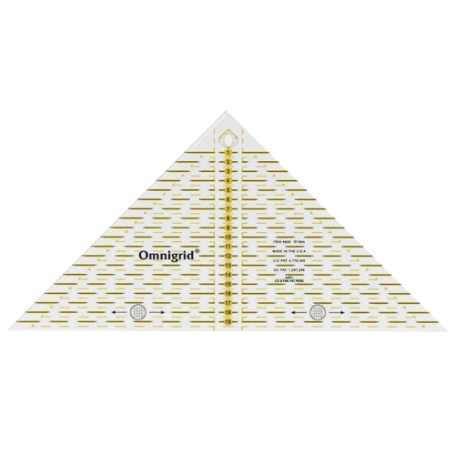 Joonmärgistusega kolmnurk-joonlaud 15cm, Triangle Plastic Transparent Ruler, Prym 611 313