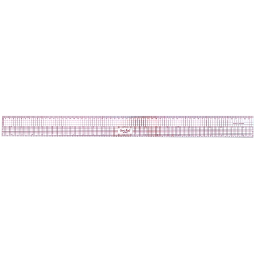 Läbipaistev õhem plastjoonlaud, 5,5cm x 60cm SewMate 2460