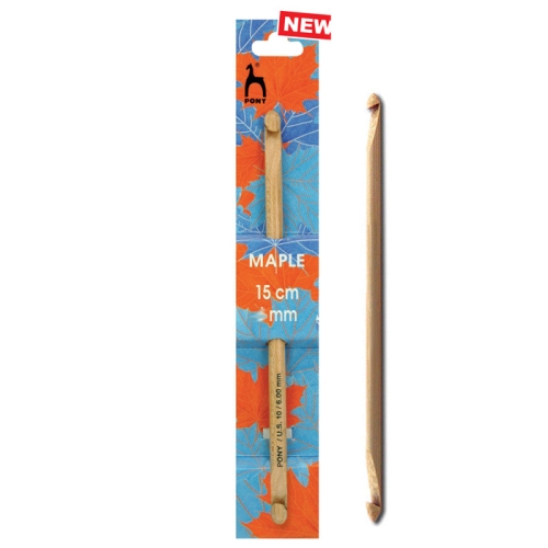  Double Ended Maple Tunisian/Knooking Crochet Hooks, Pony 