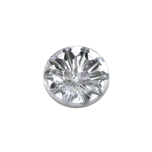 Ümar kristallilaadne akrüülnööp 14mm, 22L