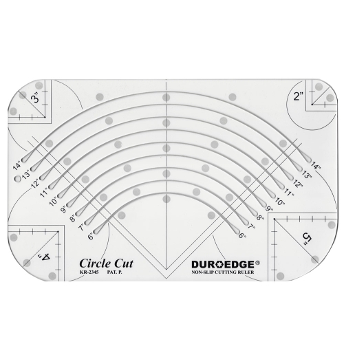 Šabloon-joonlaud ringide lõikamiseks, Transparent Circle Cut Ruler, 15cm-30cm Duroedge KR-2345