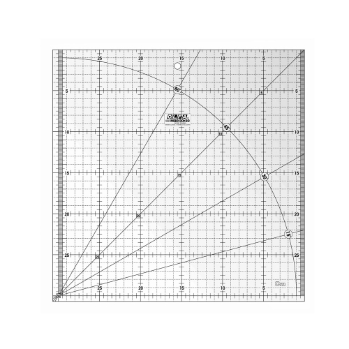 Läbikumav plastjoonlaud, 3 mm, 30 cm x 30 cm, OLFA (Japan) MQR-30×30