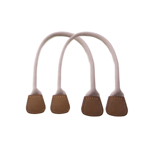 Bag Handle, textile &amp; leather details, 50 cm A3005-1