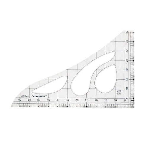 Läbipaistev 1:4cm joonlaud, LeSummit KR-940