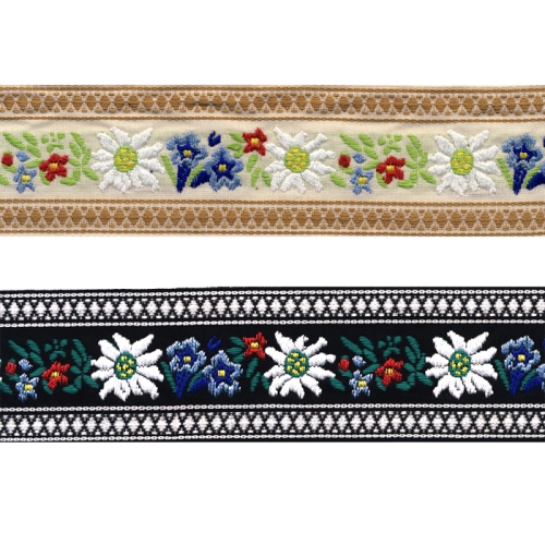 Romantiliste lilleõitega dekoratiivpael Edelweiss Art.9439380/EM laiusega 50 mm, AB45 