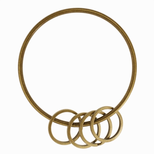 Suur ø9,3cm metallrõngas koos võtmerõngastega, KH4120-85