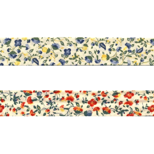 Puuvillane metsalilledega diagonaalkant, 30 mm, "Floral", Byetsa