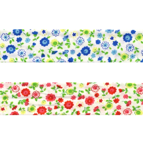 Puuvillane lillemustritega diagonaalkant, 30 mm, "Flor", Byetsa