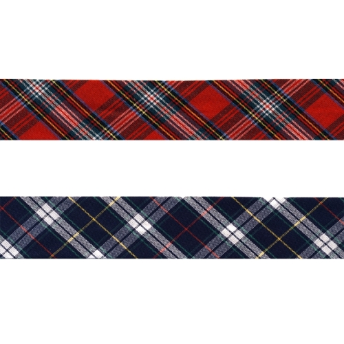 Poolpuuvillane šoti ruudumustriga diagonaalkant, 30 mm, Plaid Pattern, Tartan, Byetsa