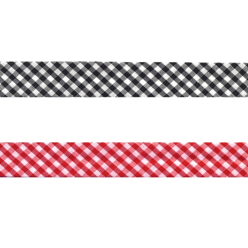 Poolpuuvillane ruudustikuga diagonaalkant, 18 mm, "Vichy", Byetsa