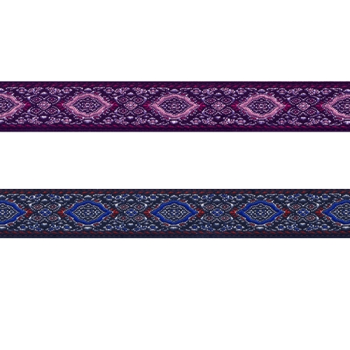 Tumedal taustal värviline ornamendimustriga kaunistuspael 17mm;, Art.18589