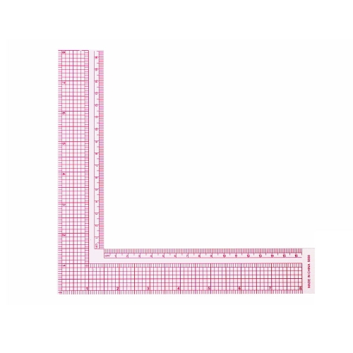 Läbipaistev õhem cm ja tollmõõdustikus nurkjoonlaud 8" x 8" tolli, 16cm x 16cm, #5808