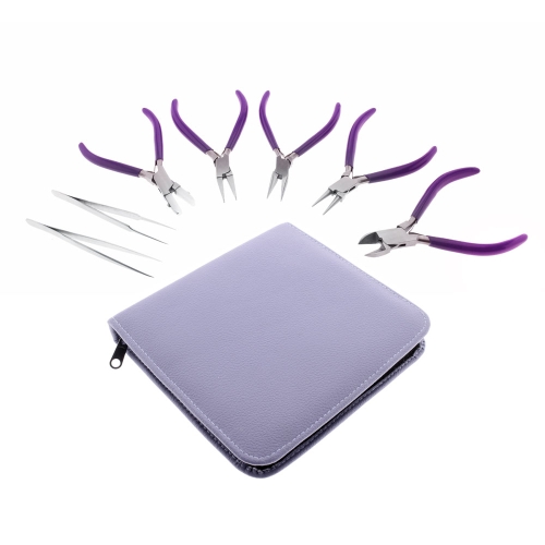 Normaalsuuruses käsitöötangide komplekt, lehtvedruga, 5ja2 tk, Plier Kit, 5ja2 pcs in case, 13cm, PK6703