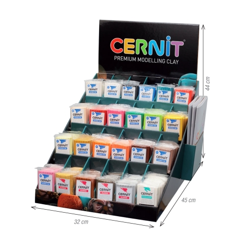 Täidetud müügistend koos 144 tk Cernit 56g voolimismassiga