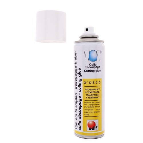 Lõikamisliim, ajutine liim, aerosool, Odif 101 Cutting Glue, Decoupage Glue, 250 ml