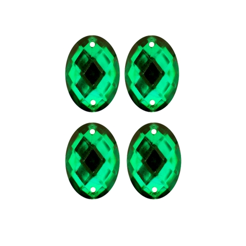 Tahulised ovaalsed plastikust dekoratiivkivid, 23 × 17 mm, 4 tk